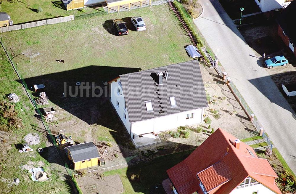 Luftbild Eberswalde-Lichterfelde / Brandenburg - Einfamilienhausneubausiedlung im Stadtteil Lichterfelde von Eberswalde in Brandenburg