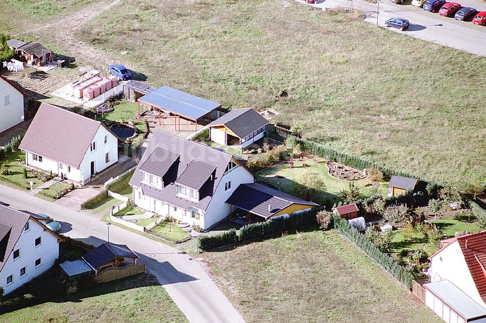 Luftbild Eberswalde-Lichterfelde / Brandenburg - Einfamilienhausneubausiedlung im Stadtteil Lichterfelde von Eberswalde in Brandenburg