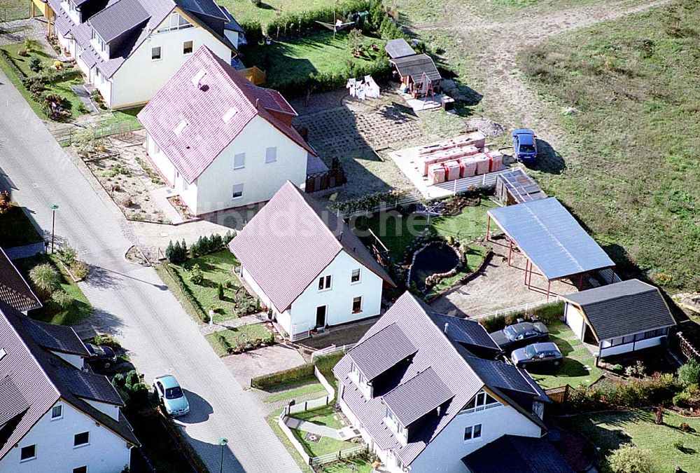 Luftaufnahme Eberswalde-Lichterfelde / Brandenburg - Einfamilienhausneubausiedlung im Stadtteil Lichterfelde von Eberswalde in Brandenburg