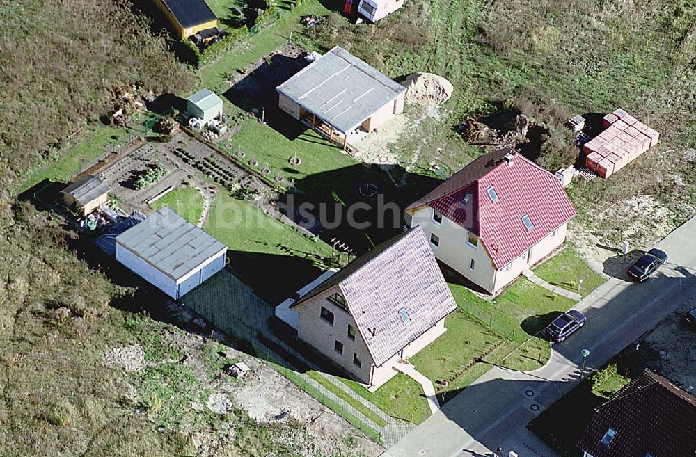 Luftbild Eberswalde-Lichterfelde / Brandenburg - Einfamilienhausneubausiedlung im Stadtteil Lichterfelde von Eberswalde in Brandenburg (Objekt 36836 in der Wagnerstraße)