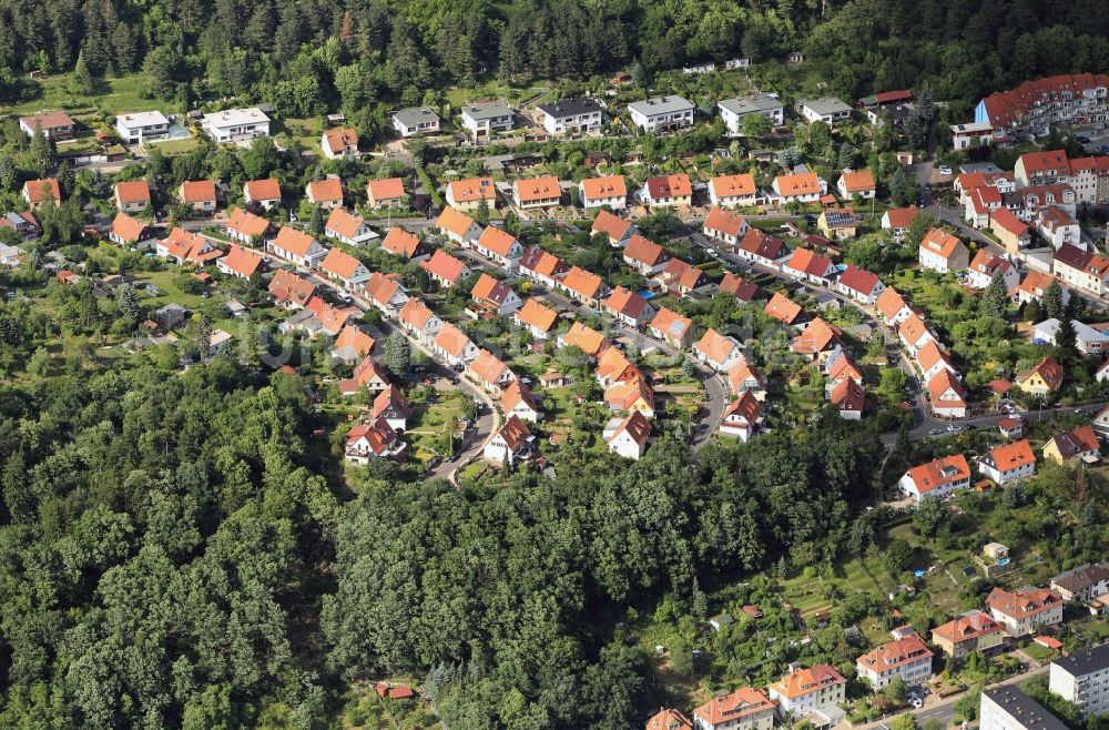 Eisenach von oben - Einfamilienhaussiedlung Am Ramsberg in Eisenach im Bundesland Thüringen