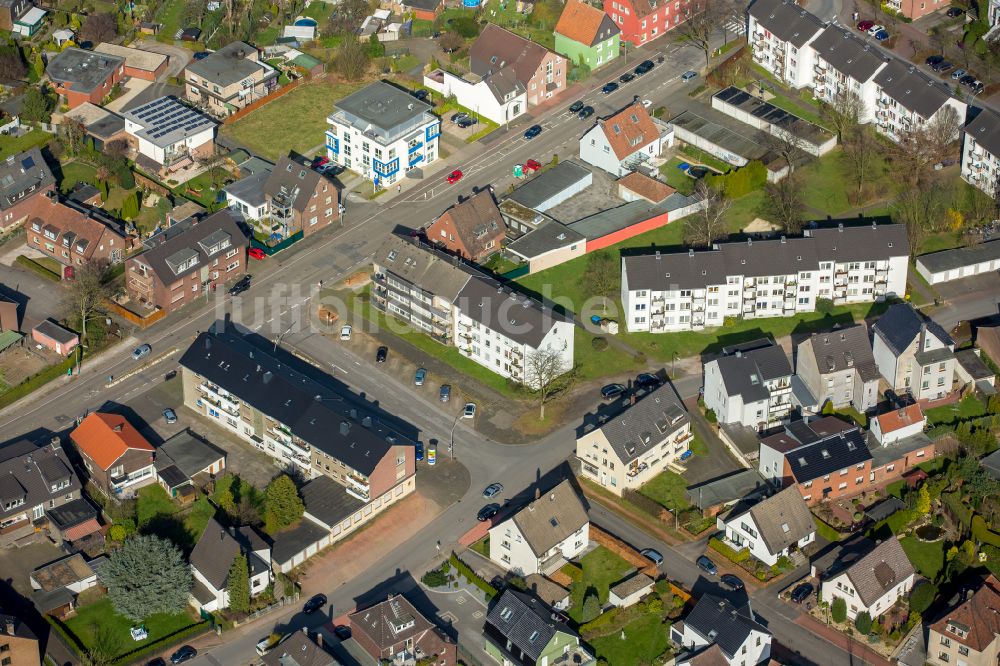 Luftbild Hardt - Einfamilienhäuser als Reihenhaussiedlung in Hardt im Bundesland Nordrhein-Westfalen, Deutschland