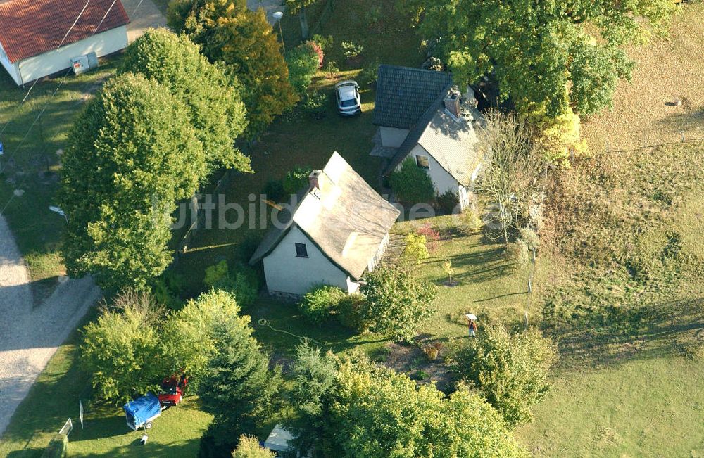 Nausdorf / Lenzen aus der Vogelperspektive: Einfamilienhäuser Ortsteil Nausdorf der Gemeinde Lenzen