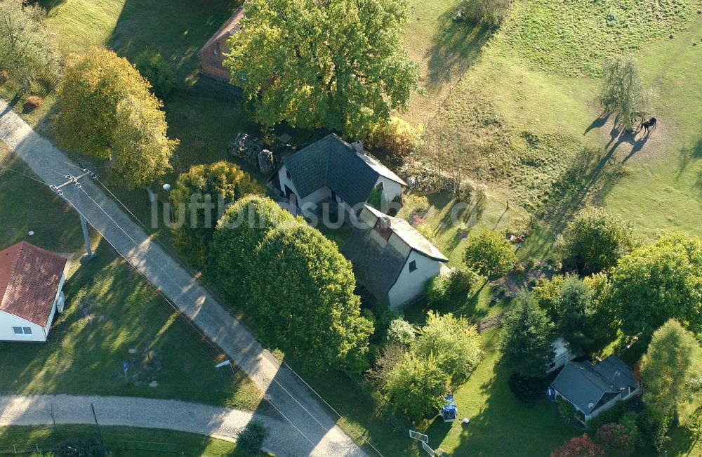 Luftbild Nausdorf / Lenzen - Einfamilienhäuser Ortsteil Nausdorf der Gemeinde Lenzen