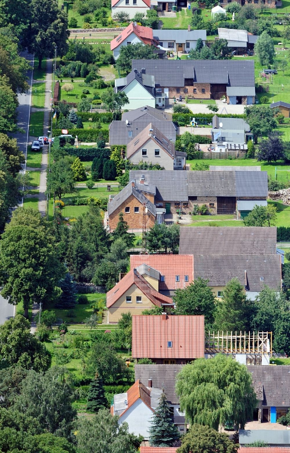 Luftaufnahme Tessin - Einfamilienhäuser in Vilz in Mecklenburg-Vorpommern