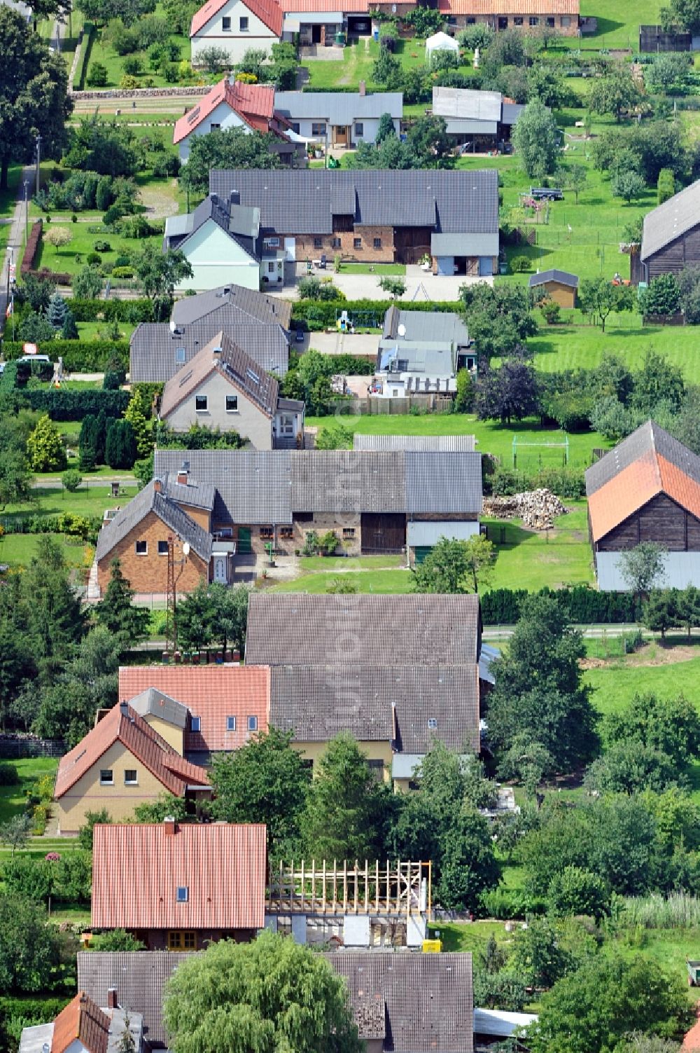 Tessin von oben - Einfamilienhäuser in Vilz in Mecklenburg-Vorpommern