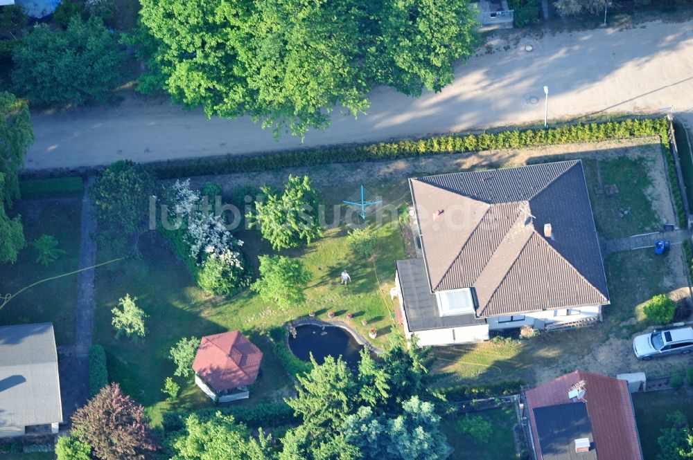 Luftbild Fredersdorf OT Vogelsdorf - Einfamilienwohnhäuser im Wohngebiet am Heideweg / Beppo-Römer-Straße in Vogelsdorf