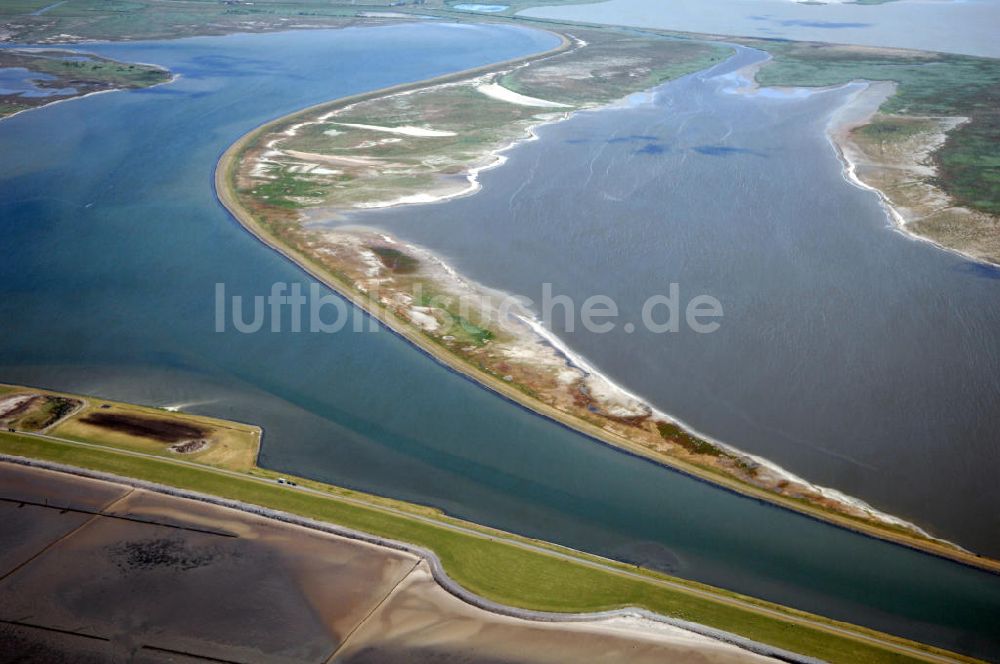 Nordstrand von oben - Eingedeichte Nordstrander Bucht