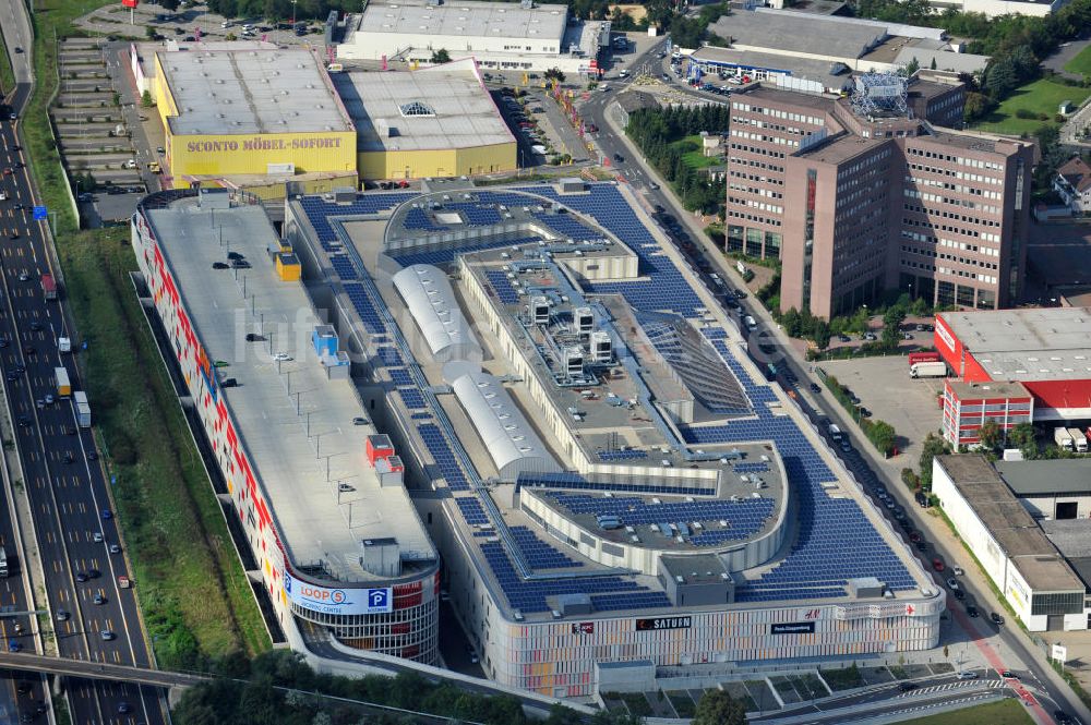 Luftaufnahme Weiterstadt - Einkaufs- und Geschäftszentrum LOOP5 Shopping Centre in 64331 Weiterstadt