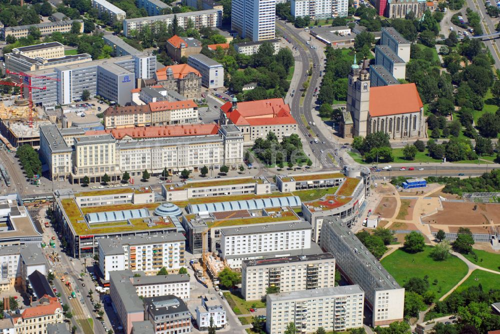 Luftaufnahme Magdeburg - Einkaufs- Zentrum Allee-Center Magdeburg im Ortsteil Zentrum in Magdeburg im Bundesland Sachsen-Anhalt, Deutschland