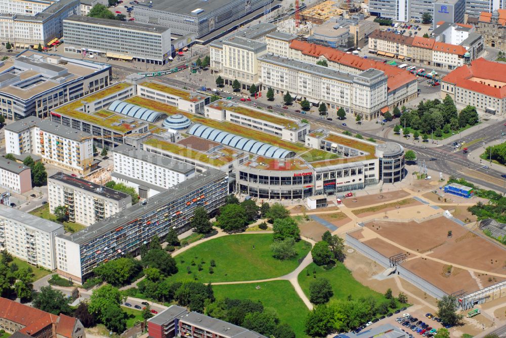 Luftaufnahme Magdeburg - Einkaufs- Zentrum Allee-Center Magdeburg im Ortsteil Zentrum in Magdeburg im Bundesland Sachsen-Anhalt, Deutschland