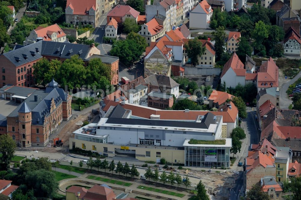 Zeitz von oben - Einkaufs- Zentrum Brühl-Center in Zeitz im Bundesland Sachsen-Anhalt, Deutschland