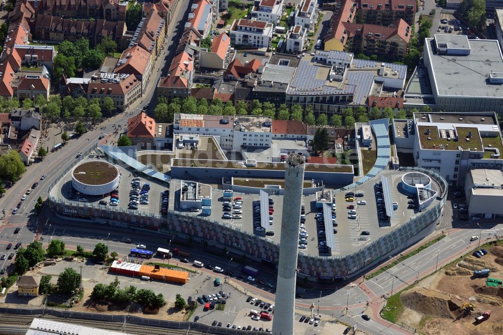 Erlangen von oben - Einkaufs- Zentrum ERLANGEN ARCADEN in Erlangen im Bundesland Bayern, Deutschland