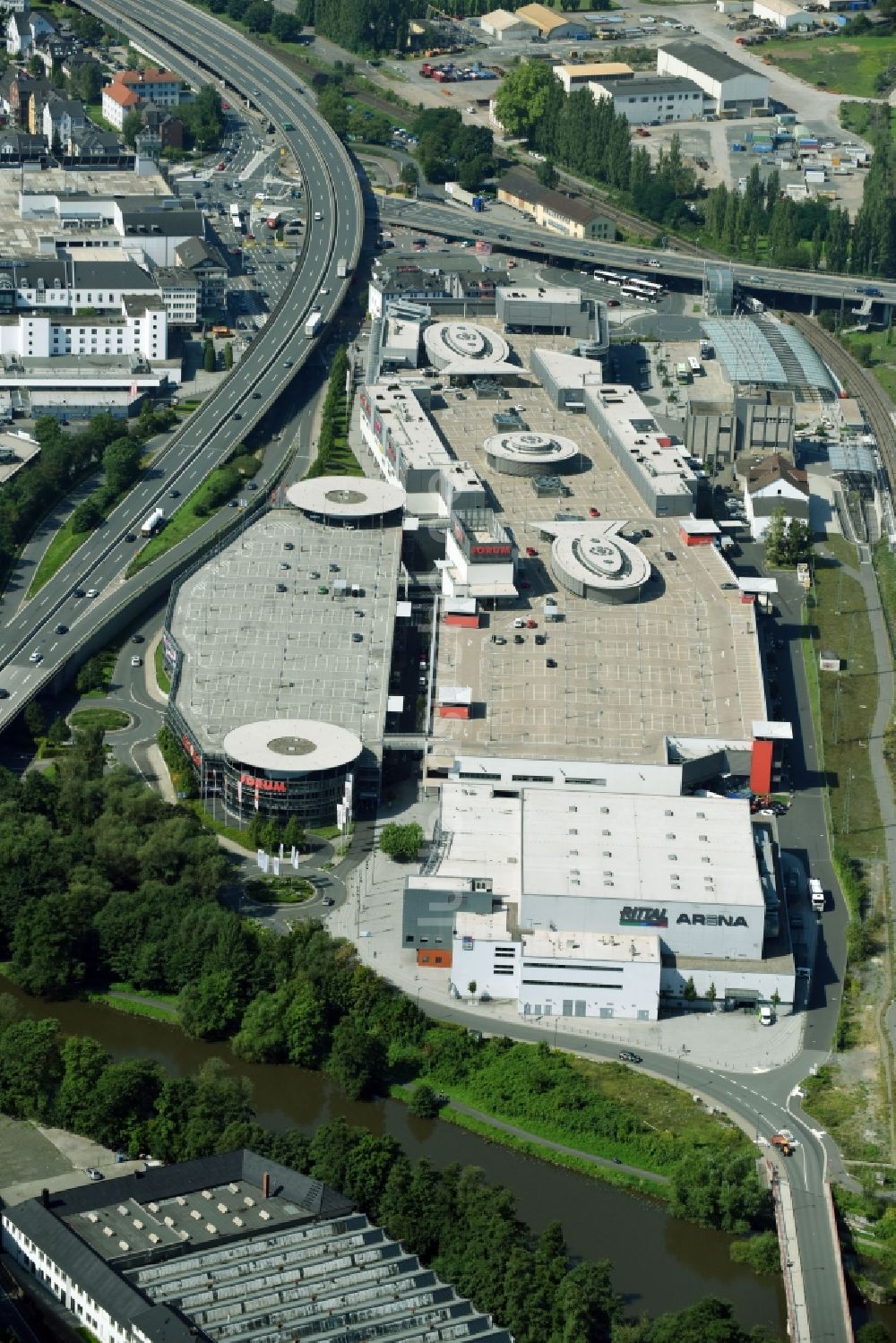 Luftaufnahme Wetzlar - Einkaufs- Zentrum Forum Wetzlar in Wetzlar im Bundesland Hessen, Deutschland