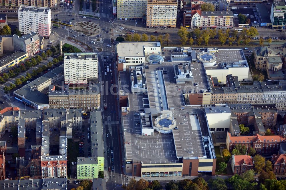 Luftaufnahme Szczecin - Stettin - Einkaufs- Zentrum Galeria Kaskada in Szczecin - Stettin in Westpommern, Polen