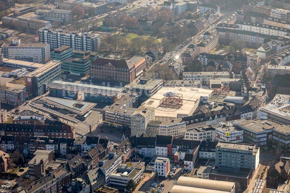 Bottrop aus der Vogelperspektive: Einkaufs- Zentrum Hansa-Center in Bottrop im Bundesland Nordrhein-Westfalen, Deutschland