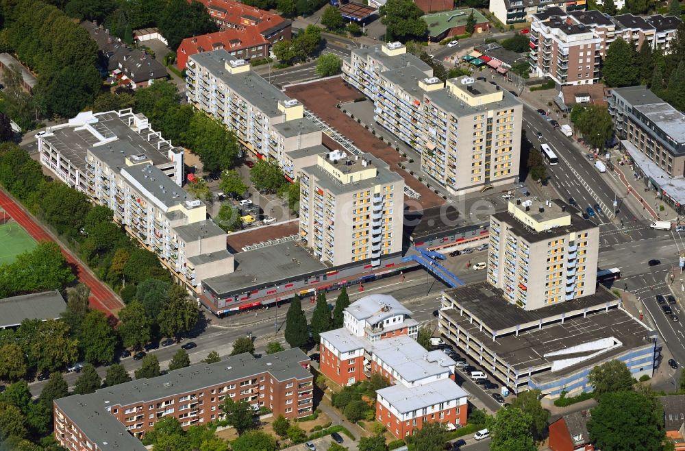 Luftbild Hamburg - Einkaufs- Zentrum JEN - Einkaufscenter im Ortsteil Jenfeld in Hamburg, Deutschland