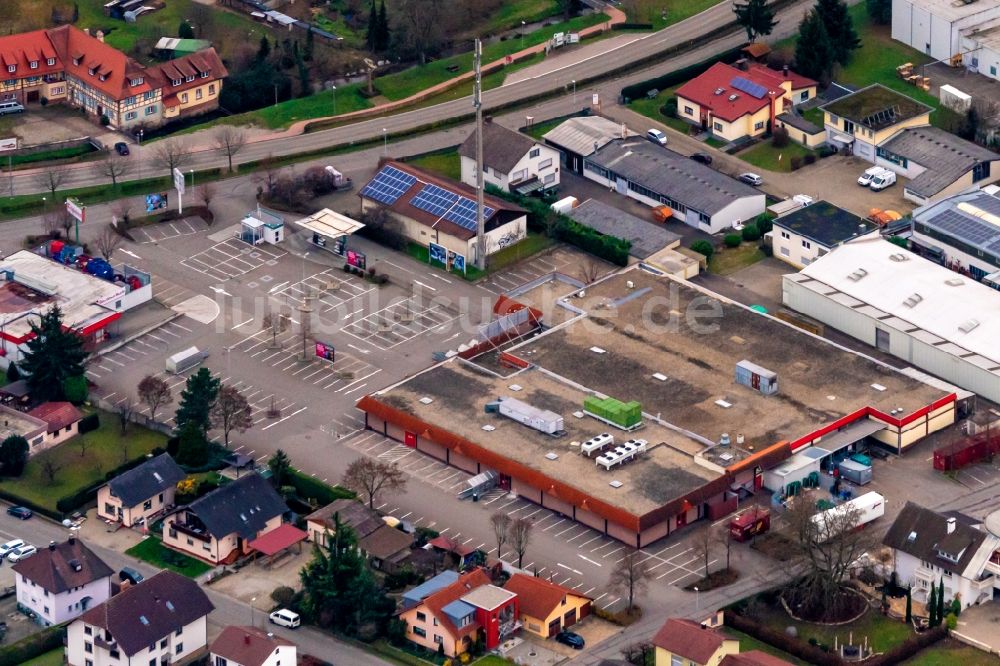 Luftbild Ettenheim - Einkaufs- Zentrum Kaufland in Ettenheim im Bundesland Baden-Württemberg, Deutschland