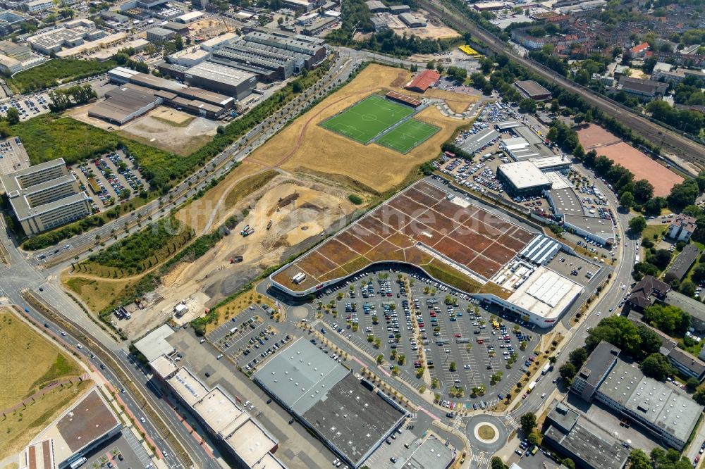 Essen von oben - Einkaufs- Zentrum Kronenberg Center in Essen im Bundesland Nordrhein-Westfalen, Deutschland