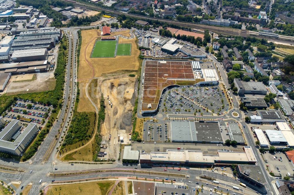 Essen aus der Vogelperspektive: Einkaufs- Zentrum Kronenberg Center in Essen im Bundesland Nordrhein-Westfalen, Deutschland