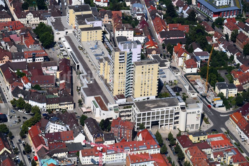 Ludwigsburg von oben - Einkaufs- Zentrum Marstall in Ludwigsburg im Bundesland Baden-Württemberg, Deutschland