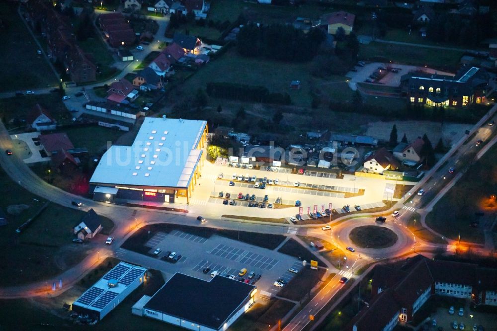 Luftbild Gardelegen - Einkaufs- Zentrum REWE in Gardelegen im Bundesland Sachsen-Anhalt, Deutschland