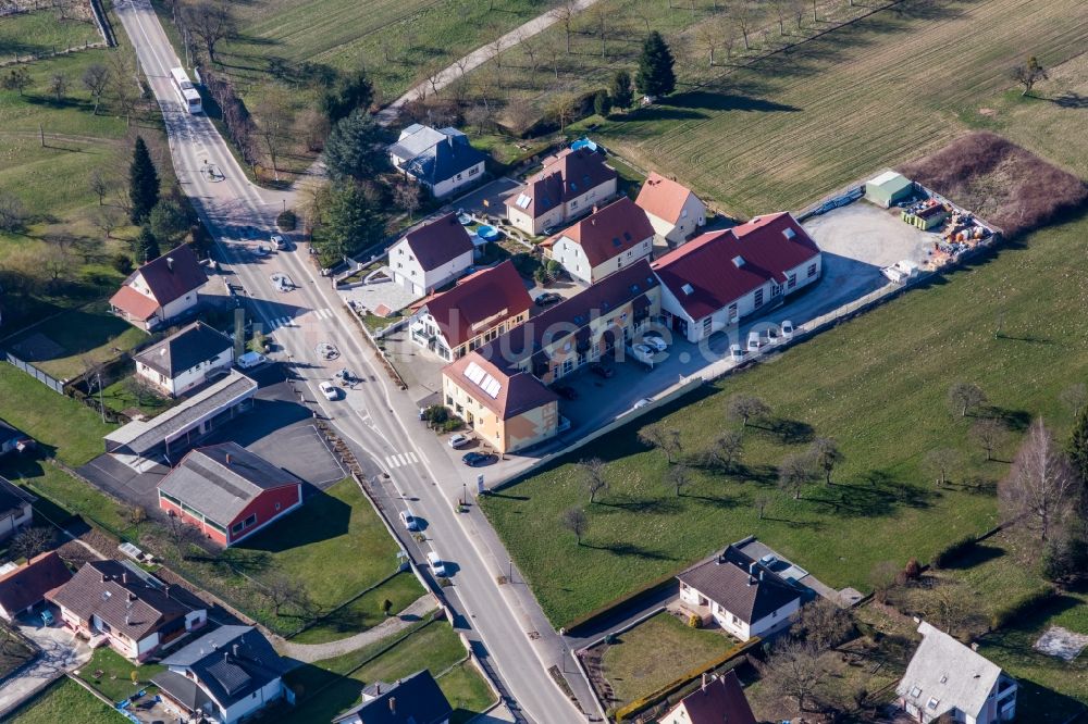 Luftaufnahme Betschdorf - Einkaufs- Zentrum S.c.e. Henri Strohm in Betschdorf in Grand Est, Frankreich