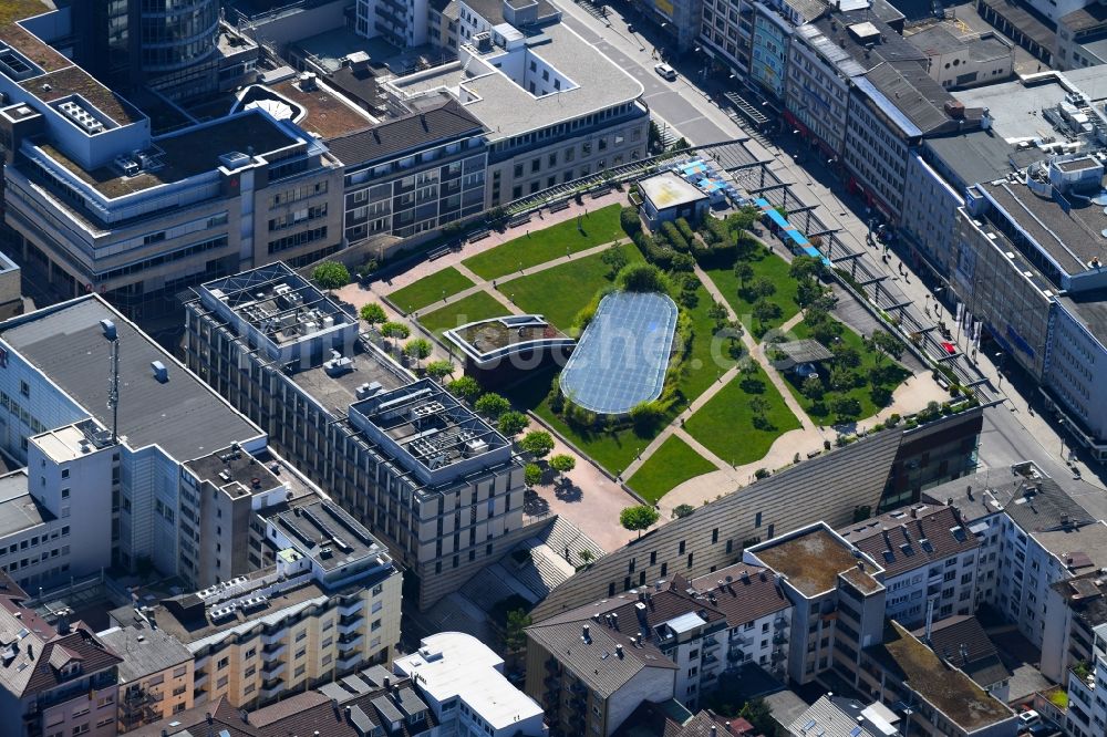 Luftaufnahme Pforzheim - Einkaufs- Zentrum Schlössle- Galerie an der Kiehnlestraße in Pforzheim im Bundesland Baden-Württemberg, Deutschland