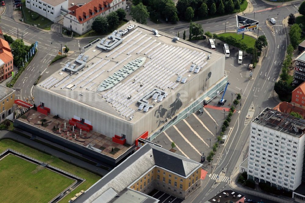 Luftaufnahme Weimar - Einkaufs- Zentrum Weimar Atrium an der Friedensstraße in Weimar im Bundesland Thüringen, Deutschland