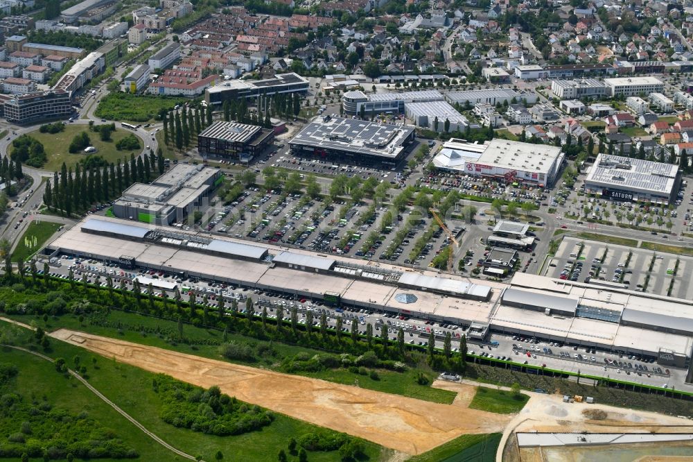 Ingolstadt von oben - Einkaufs- Zentrum „Westpark Einkaufszentrum“ in Ingolstadt im Bundesland Bayern, Deutschland