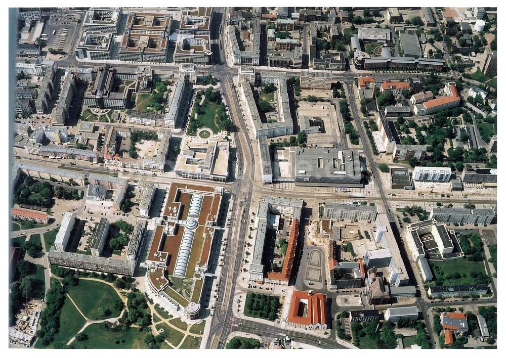 Magdeburg von oben - Einkaufscenter der ECE Hamburg im Magdeburger Stadtzentrum.