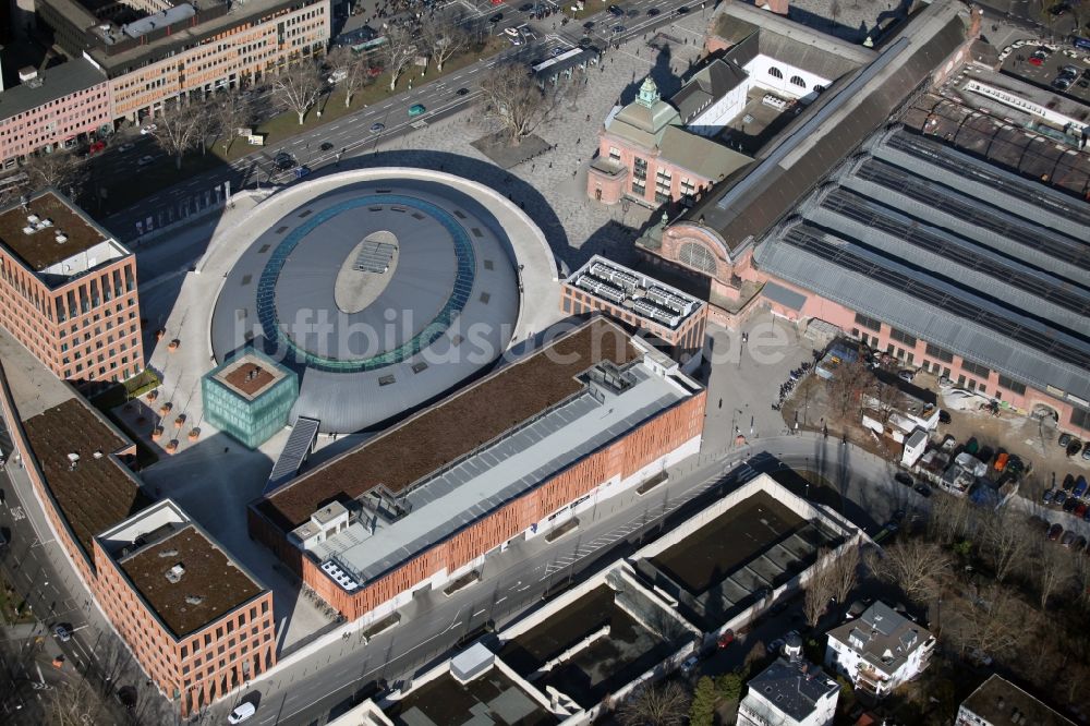 Luftaufnahme Wiesbaden - Einkaufscenter Liliencarre in Wiesbaden im Bundesland Hessen, erbaut vom Architekturbüro Ortner und Ortner, Berlin, und dem Darmstädter Büro Kramm und Strigl 