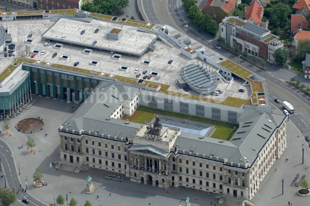 Braunschweig von oben - Einkaufscenter Schloss Arkaden Braunschweig