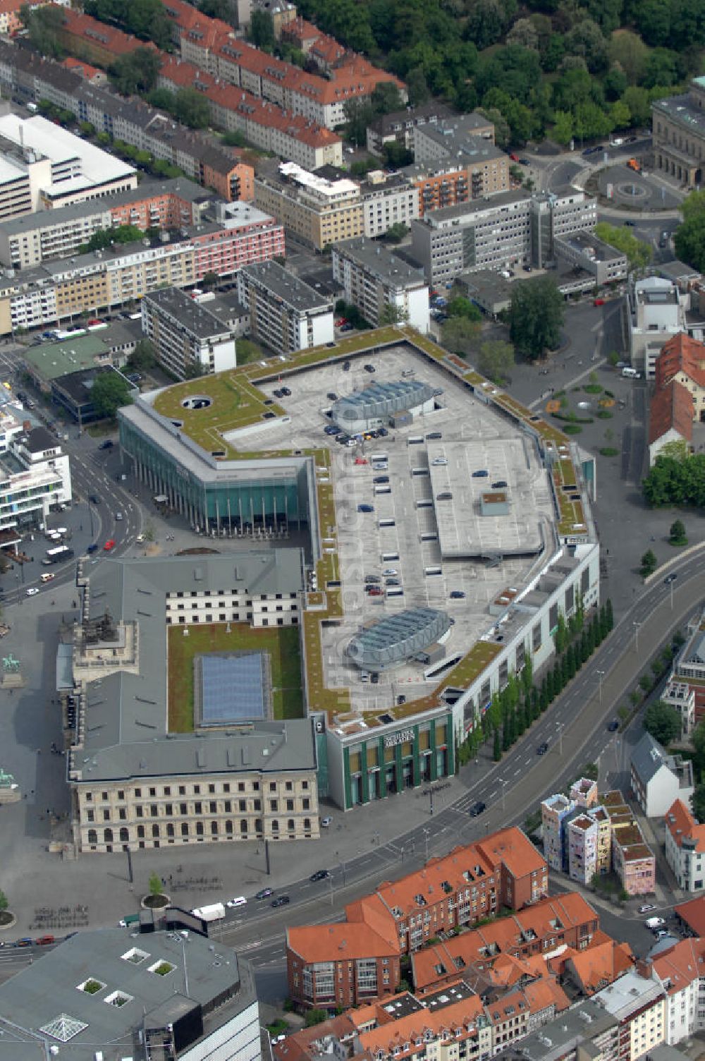 Luftaufnahme Braunschweig - Einkaufscenter Schloss Arkaden Braunschweig