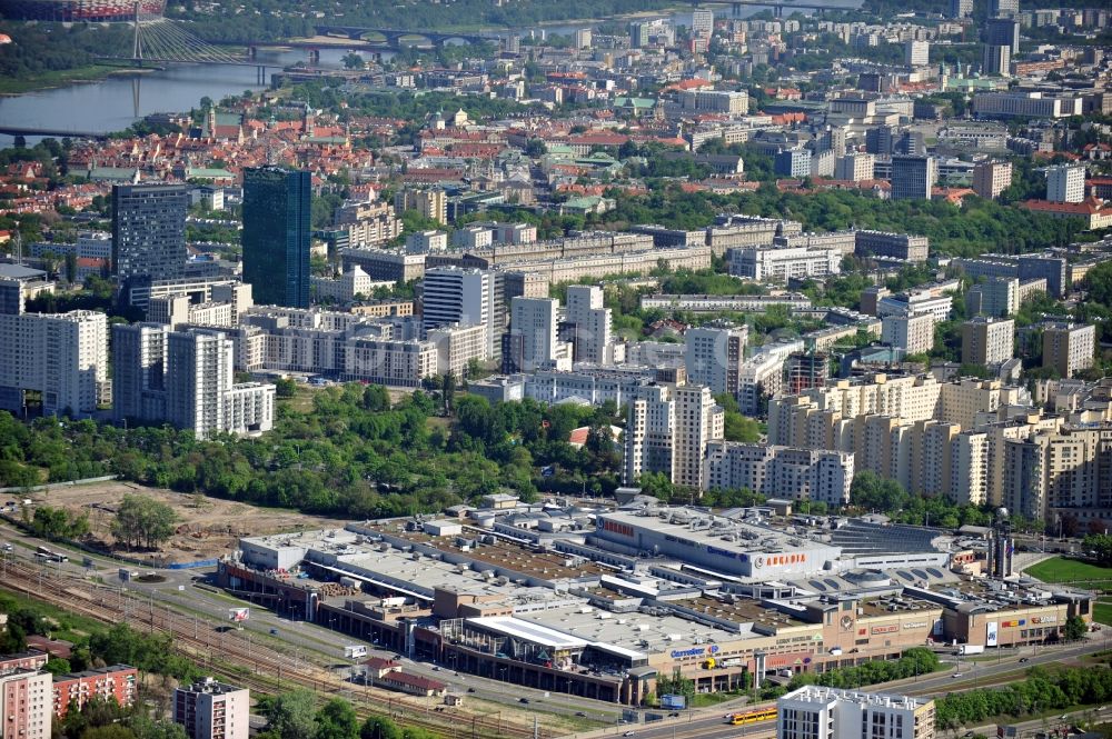 Warschau aus der Vogelperspektive: Einkaufszentrum Arkadia in Warschau / Warszawa