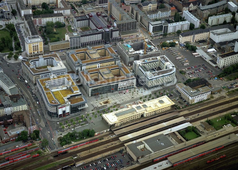 Magdeburg von oben - Einkaufszentrum City Carre Magdeburg am Hauptbahnhof