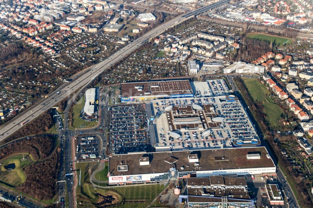 Luftbild Dresden - Einkaufszentrum Elbepark in Dresden im Bundesland Sachsen