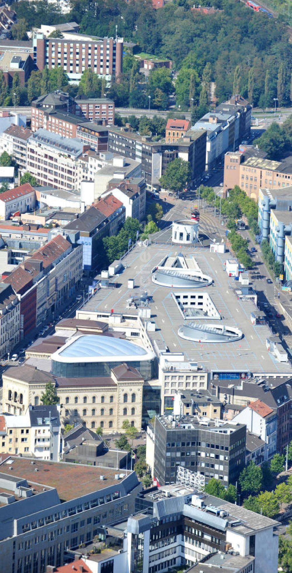 Saarbrücken aus der Vogelperspektive: Einkaufszentrum Europa-Galerie Saarbrücken