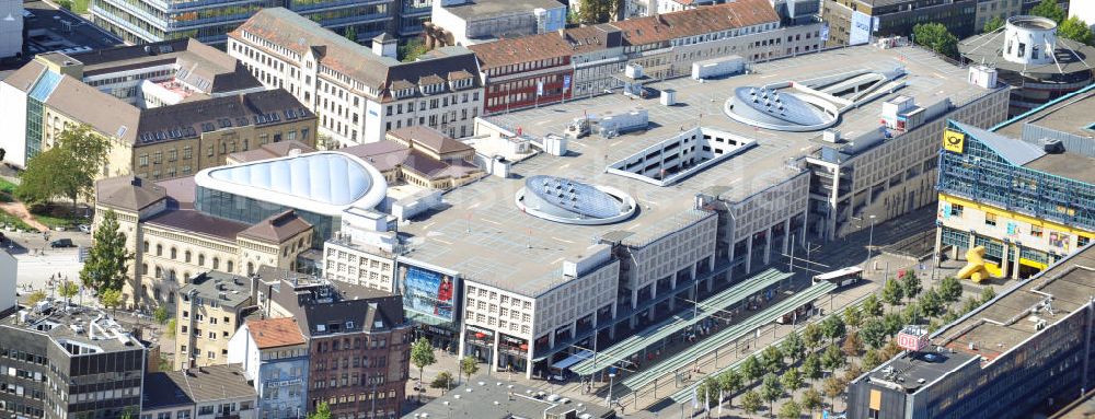 Saarbrücken von oben - Einkaufszentrum Europa-Galerie Saarbrücken