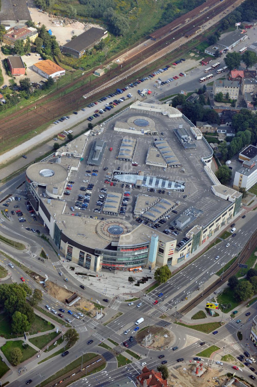 Luftaufnahme Danzig / Gdansk - Einkaufszentrum Galeria Baltycka in Danzig, Polen