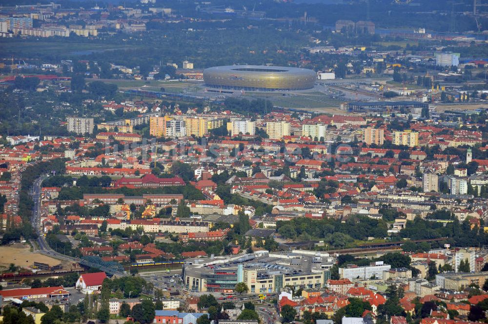 Danzig / Gdansk aus der Vogelperspektive: Einkaufszentrum Galeria Baltycka in Danzig, Polen