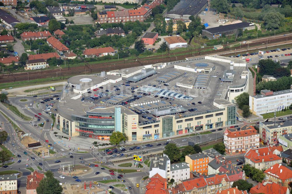 Danzig / Gdansk aus der Vogelperspektive: Einkaufszentrum Galeria Baltycka in Danzig, Polen