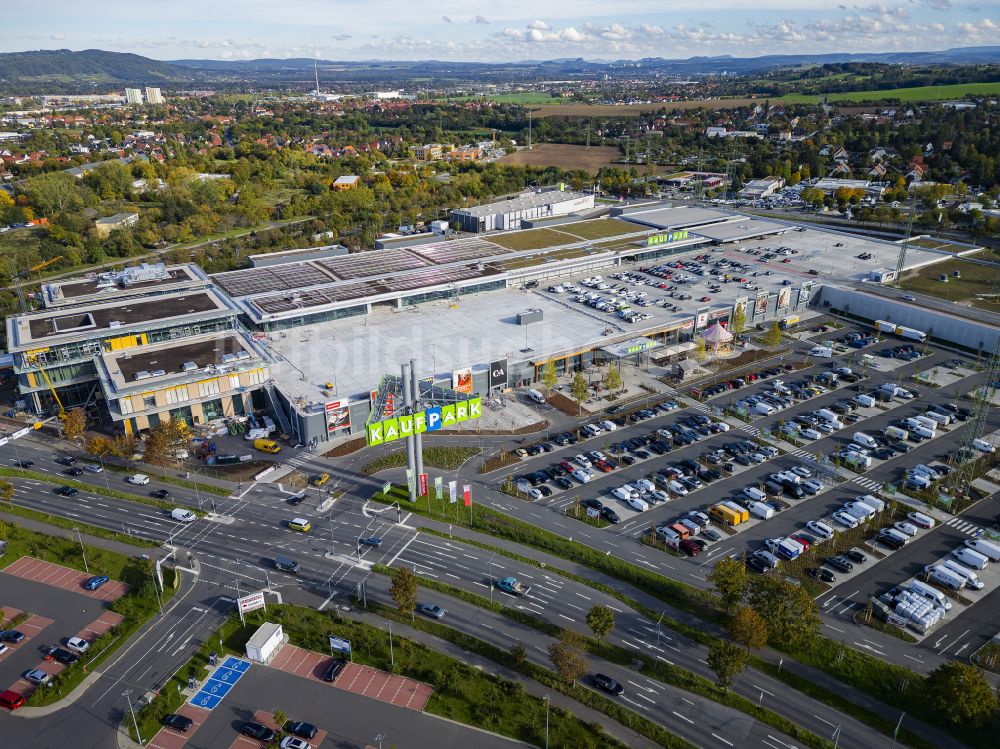 Dresden aus der Vogelperspektive: Einkaufszentrum Kaufpark Dresden in Dresden im Bundesland Sachsen, Deutschland