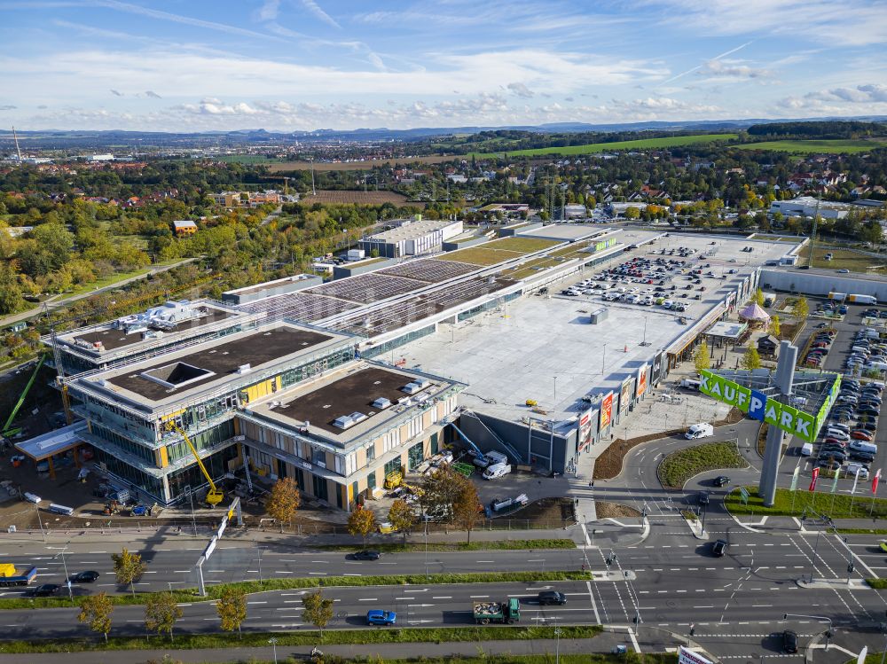 Luftbild Dresden - Einkaufszentrum Kaufpark Dresden in Dresden im Bundesland Sachsen, Deutschland