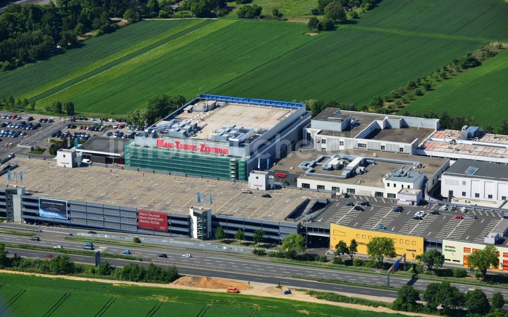 Sulzbach von oben - Einkaufszentrum Main-Taunus-Zentrum in Sulzbach / Hessen