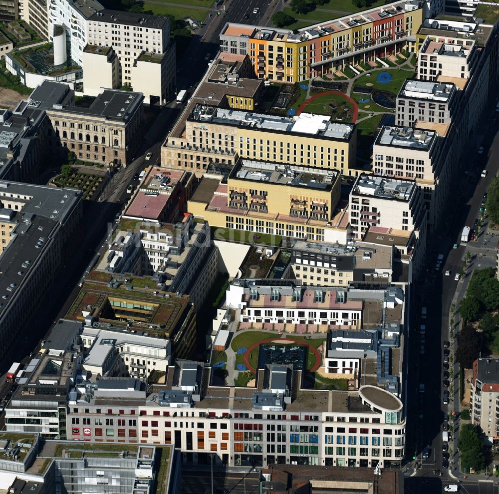 Berlin von oben - Einkaufszentrum LP12 Mall of Berlin auf dem Wertheim Areal am Leipziger Platz in Berlin