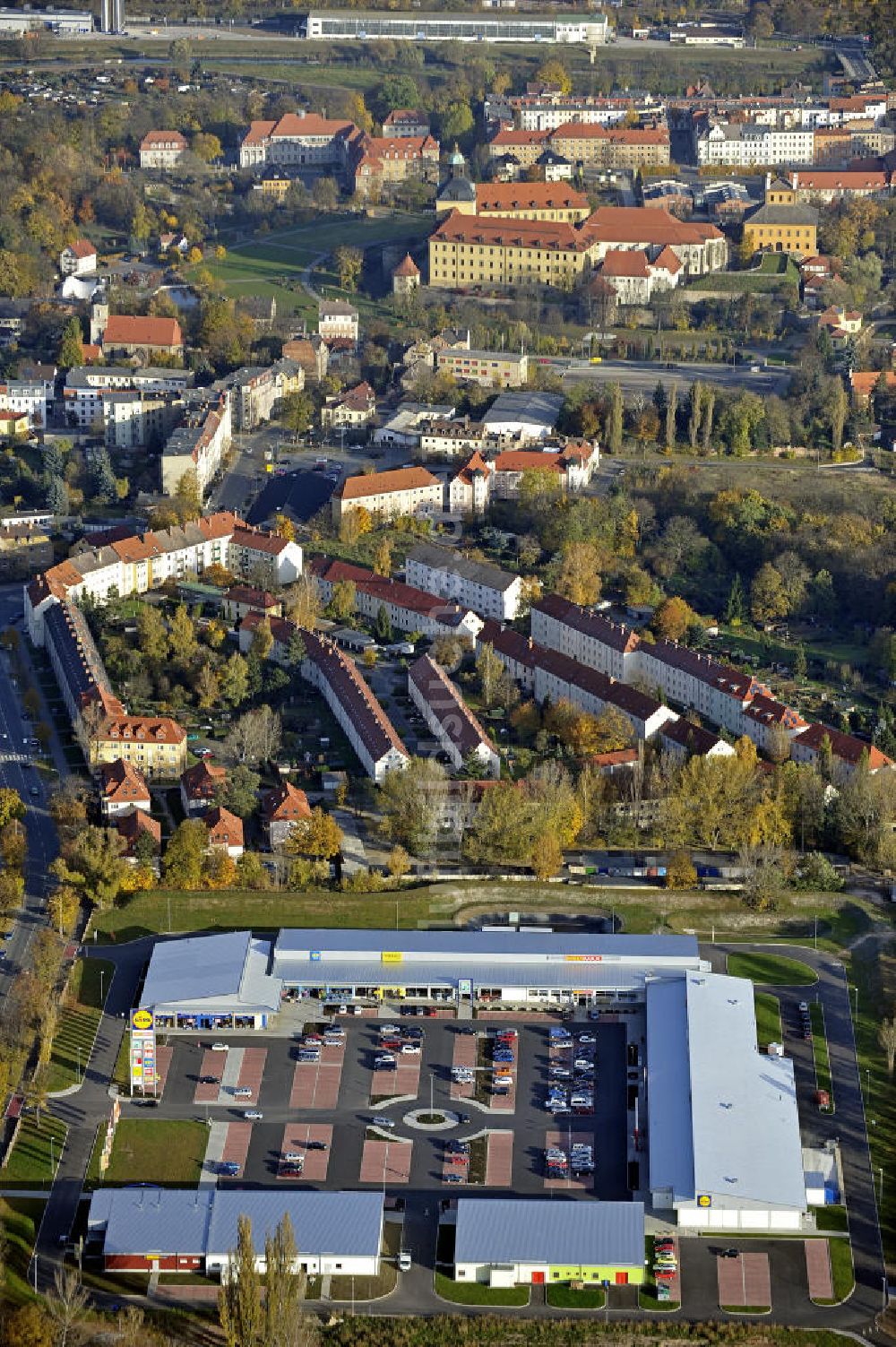 Luftaufnahme Zeitz - Einkaufszentrum Michaelpark Zeitz