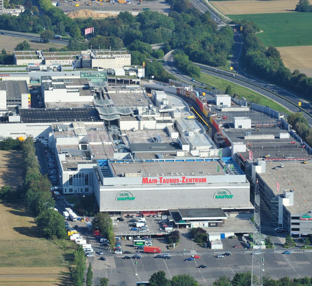 Sulzbach aus der Vogelperspektive: Einkaufszentrum MTZ Main-Taunus-Zentrum in Sulzbach / Hessen