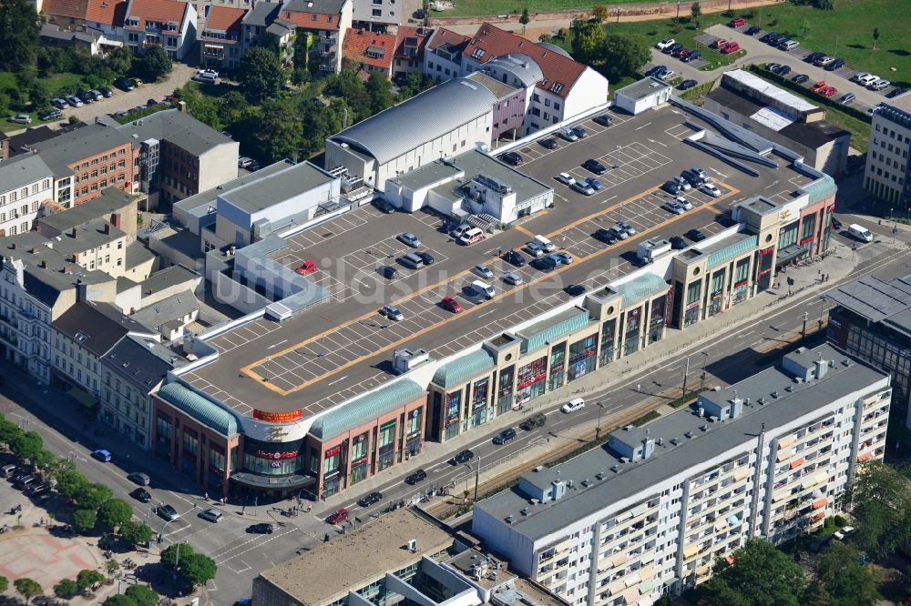 Brandenburg von oben - Einkaufszentrum Sankt Annen Galerie in Brandenburg