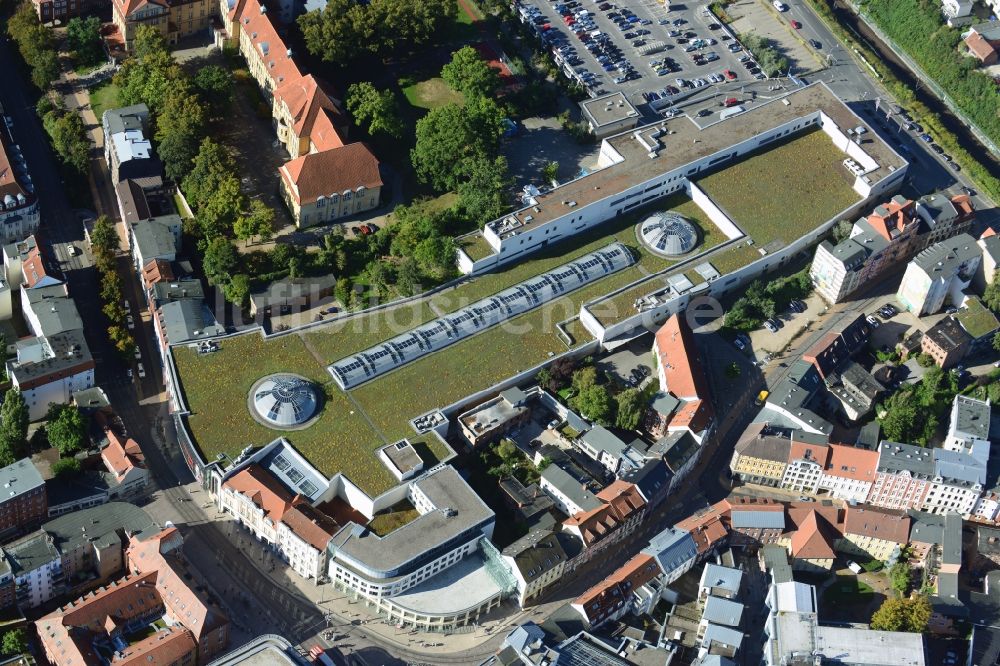 Schwerin aus der Vogelperspektive: Einkaufszentrum Schlosspark-Center der ECE Gruppe in Schwerin in Mecklenburg-Vorpommern